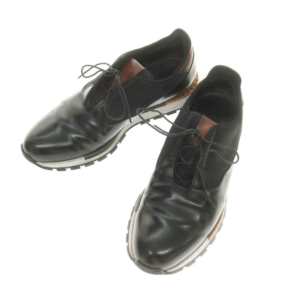 【中古】ベルルッティ Berluti レザー スニーカー ブラック【 7 】【 状態ランクC 】【 メンズ 】