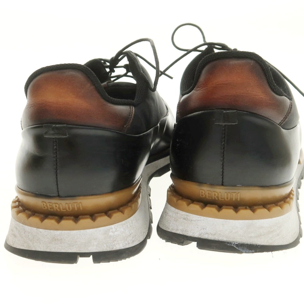 【中古】ベルルッティ Berluti レザー スニーカー ブラック【 7 】【 状態ランクC 】【 メンズ 】