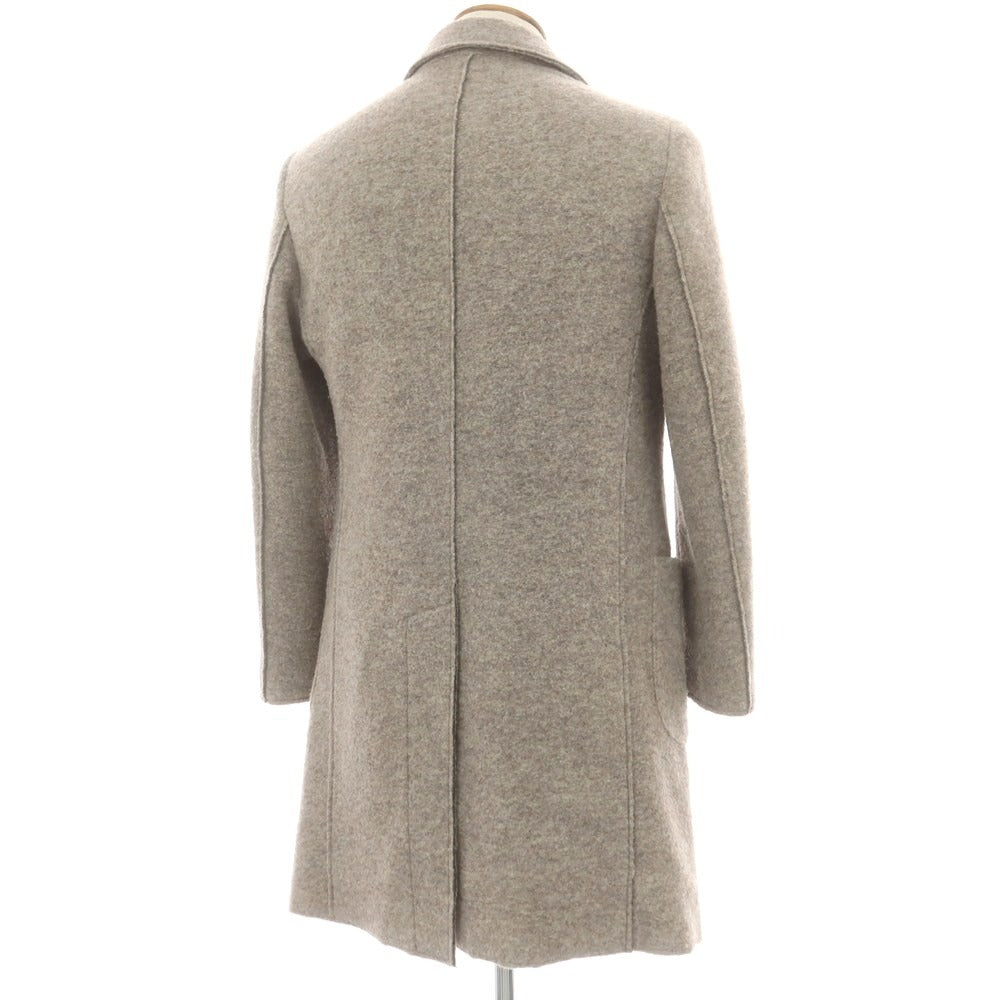 【中古】ラルディーニ LARDINI ×DAIZ ウールポリエステルジャージー チェスターフィールドコート グレージュ系【 48 】【 状態ランクC 】【 メンズ 】