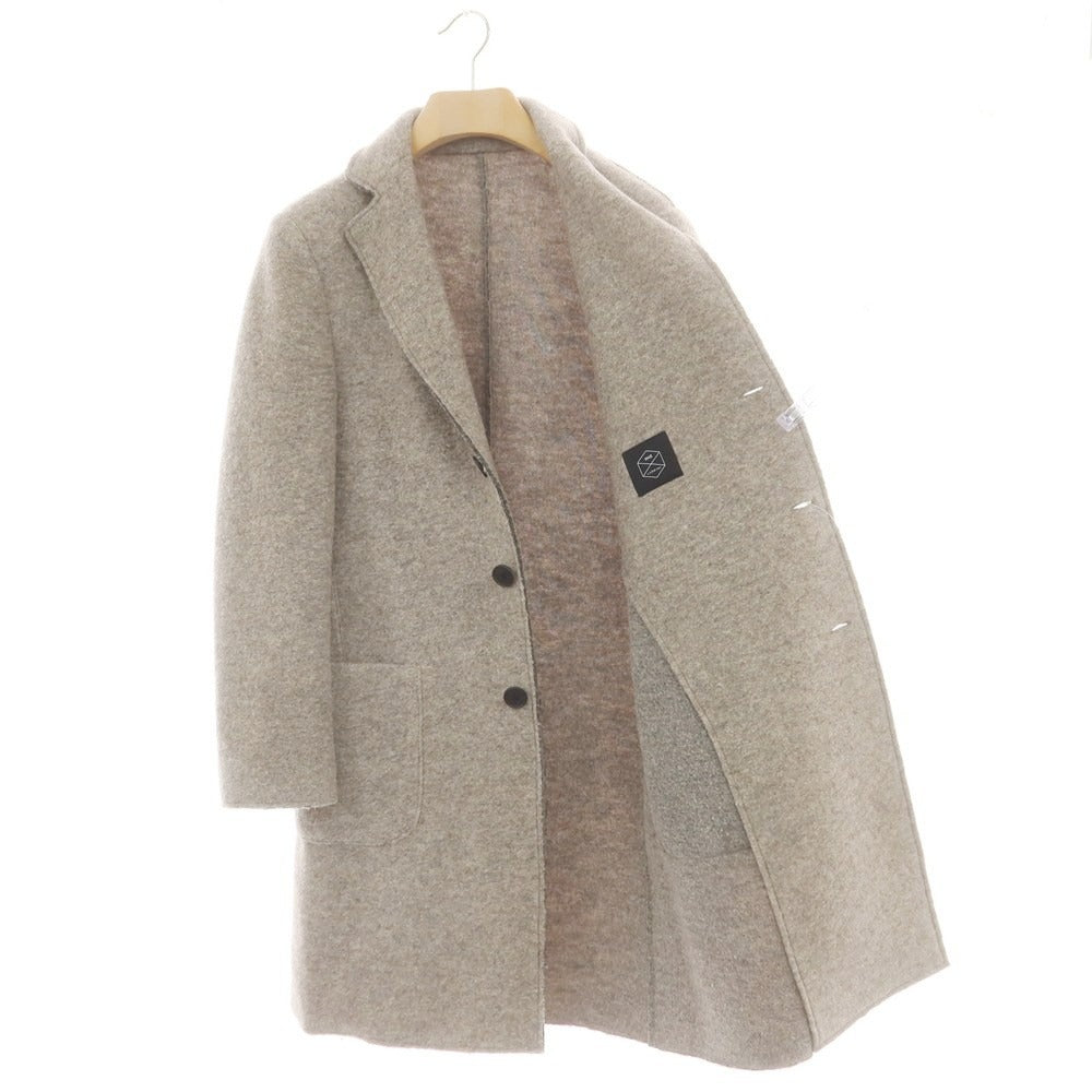【中古】ラルディーニ LARDINI ×DAIZ ウールポリエステルジャージー チェスターフィールドコート グレージュ系【 48 】【 状態ランクC 】【 メンズ 】