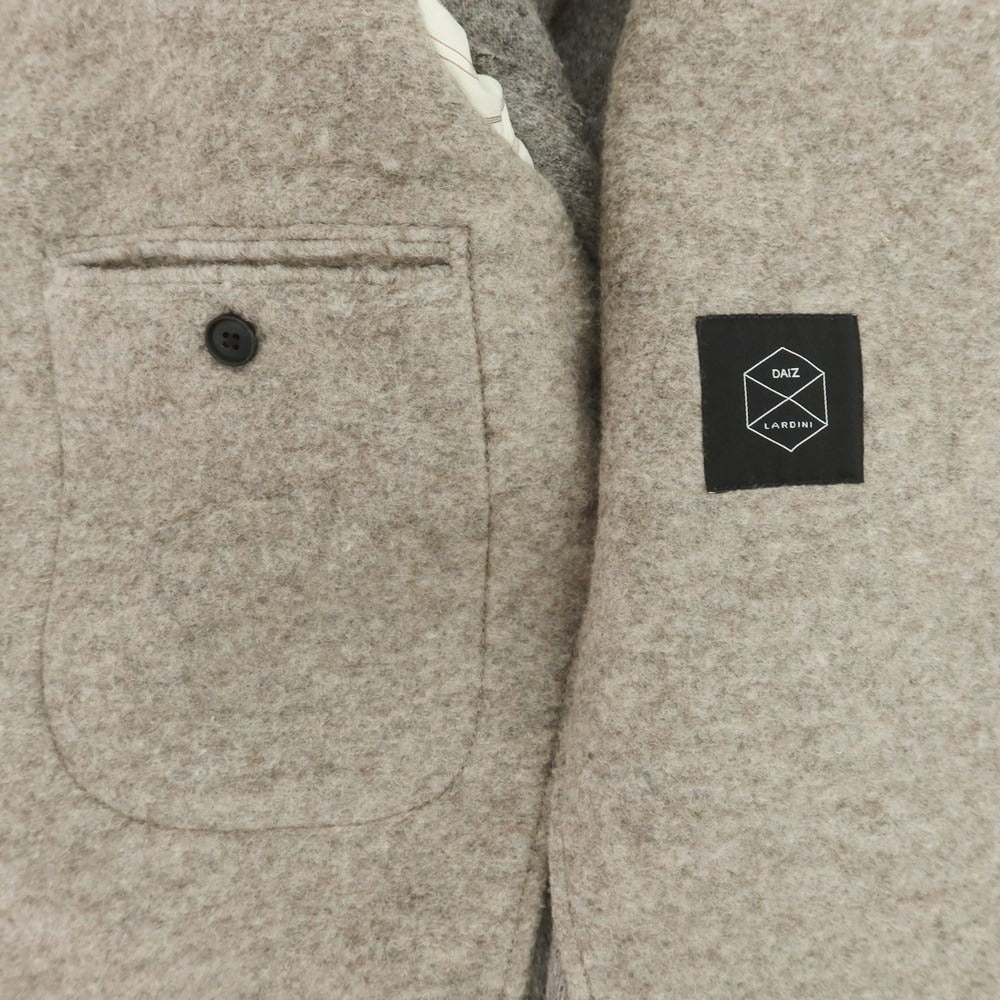 【中古】ラルディーニ LARDINI ×DAIZ ウールポリエステルジャージー チェスターフィールドコート グレージュ系【 48 】【 状態ランクC 】【 メンズ 】