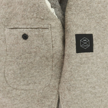 【中古】ラルディーニ LARDINI ×DAIZ ウールポリエステルジャージー チェスターフィールドコート グレージュ系【 48 】【 状態ランクC 】【 メンズ 】