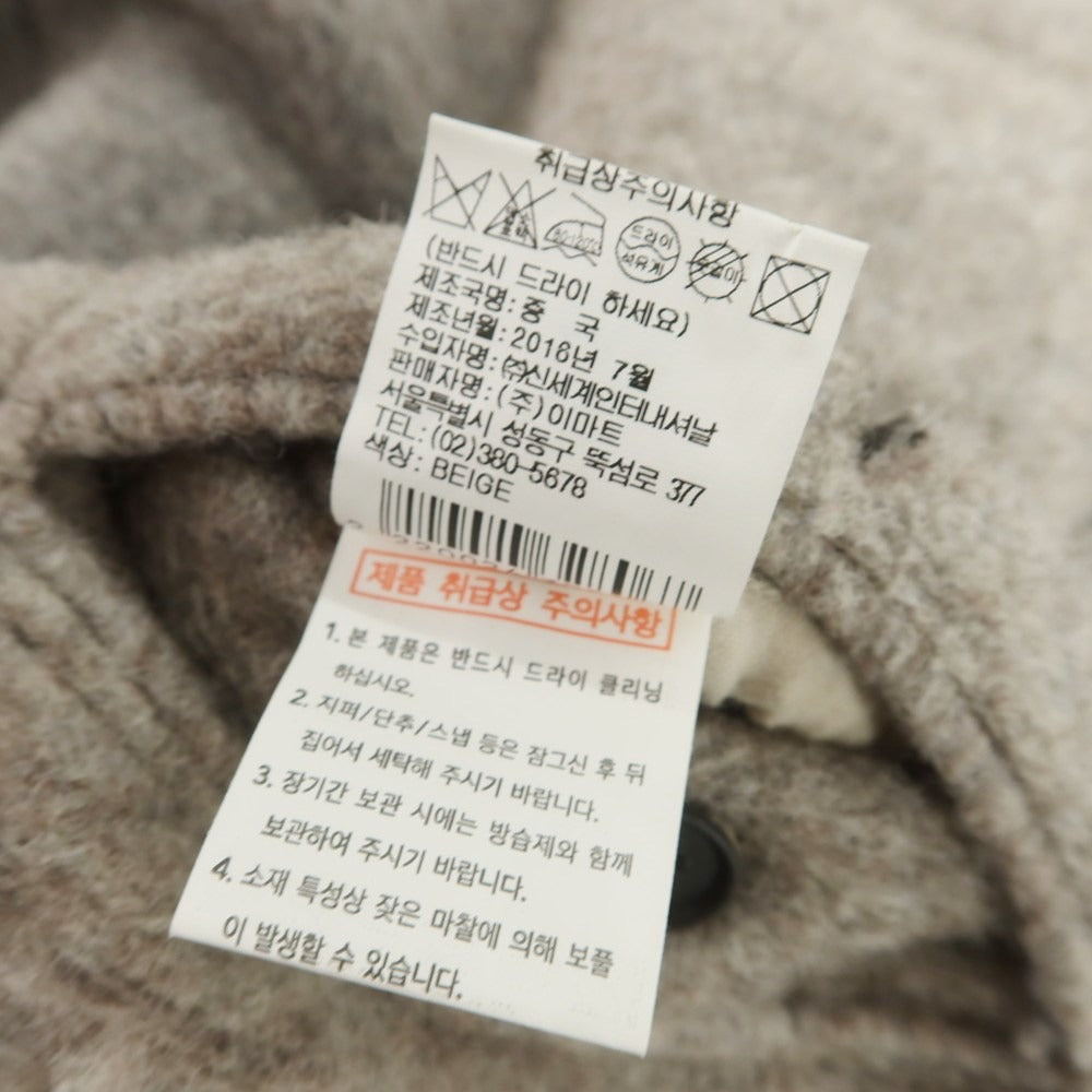 【中古】ラルディーニ LARDINI ×DAIZ ウールポリエステルジャージー チェスターフィールドコート グレージュ系【 48 】【 状態ランクC 】【 メンズ 】