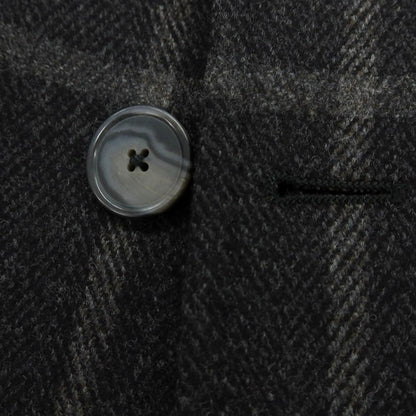 【中古】エイドス Eidos ウールカシミヤ チェック チェスターフィールドコート チャコールグレー【 44 】【 状態ランクA 】【 メンズ 】