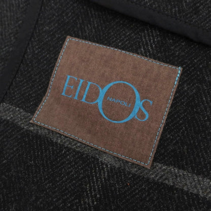 【中古】エイドス Eidos ウールカシミヤ チェック チェスターフィールドコート チャコールグレー【 44 】【 状態ランクA 】【 メンズ 】