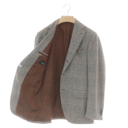 【中古】ブリッラ ペル イル グスト Brilla per il gusto ウール チェック 3つボタンスーツ ブラック×ホワイトxブラウン【 44 】【 状態ランクB 】【 メンズ 】