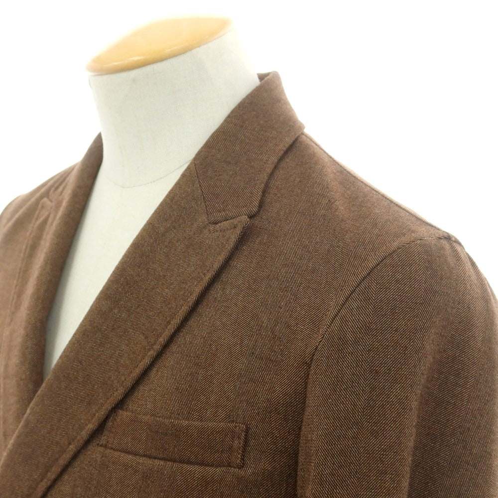 【中古】ビームスプラス BEAMS PLUS ポリエステルコットン ダブル テーラードジャケット ブラウン【 S 】【 状態ランクB 】【 メンズ 】