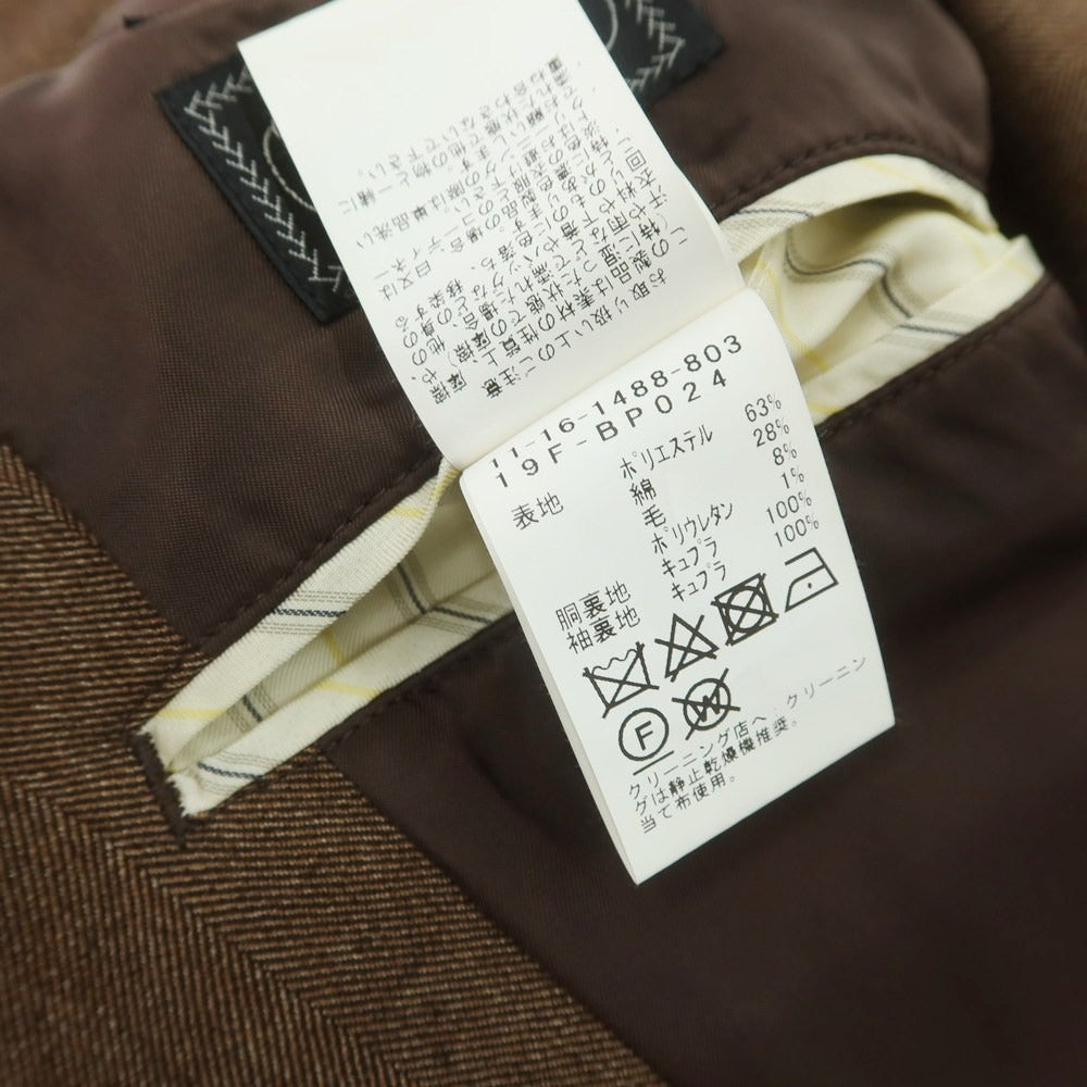 【中古】ビームスプラス BEAMS PLUS ポリエステルコットン ダブル テーラードジャケット ブラウン【 S 】【 状態ランクB 】【 メンズ 】