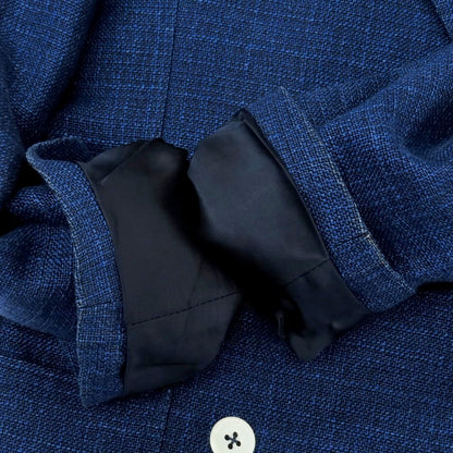 【中古】エイドス Eidos Brilla per il gusto別注 リネンウール ダブル6B テーラードジャケット ライトネイビー【 42 】【 状態ランクC 】【 メンズ 】