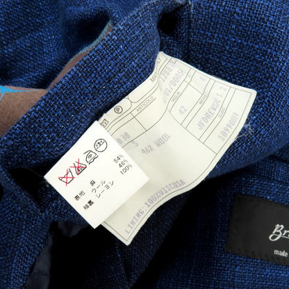 【中古】エイドス Eidos Brilla per il gusto別注 リネンウール ダブル6B テーラードジャケット ライトネイビー【 42 】【 状態ランクC 】【 メンズ 】