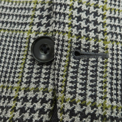 【中古】ソブリン SOVEREIGN ウール チェック テーラードジャケット ブラック×ライトグレーxティーグリーン【 42 】【 状態ランクD 】【 メンズ 】