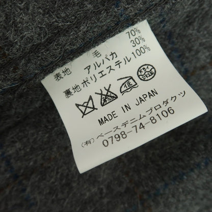 【中古】オアスロウ orSlow ウールアルパカ チェック ツーピース ジャケット＆ジレ グレー系【 1 】【 状態ランクB 】【 メンズ 】