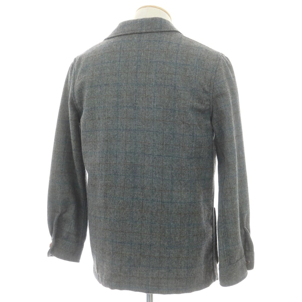 【中古】オアスロウ orSlow ウールアルパカ チェック ツーピース ジャケット＆ジレ グレー系【 1 】【 状態ランクB 】【 メンズ 】