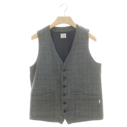 【中古】オアスロウ orSlow ウールアルパカ チェック ツーピース ジャケット＆ジレ グレー系【 1 】【 状態ランクB 】【 メンズ 】