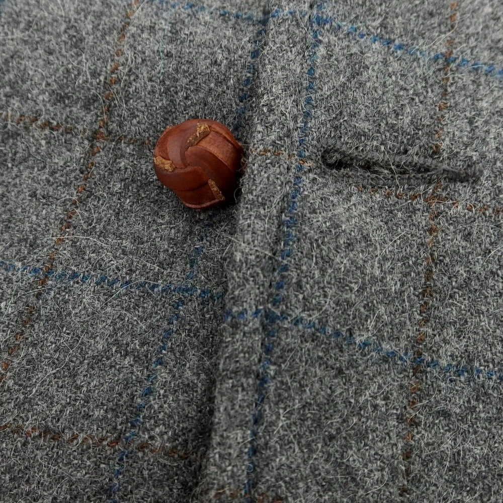 【中古】オアスロウ orSlow ウールアルパカ チェック ツーピース ジャケット＆ジレ グレー系【 1 】【 状態ランクB 】【 メンズ 】