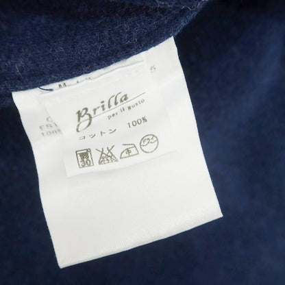 【中古】ギローバー GUY ROVER Brilla per il gusto別注 コットン鹿の子 ホリゾンタルカラー 長袖ポロシャツ ネイビー【 XS 】【 状態ランクB 】【 メンズ 】