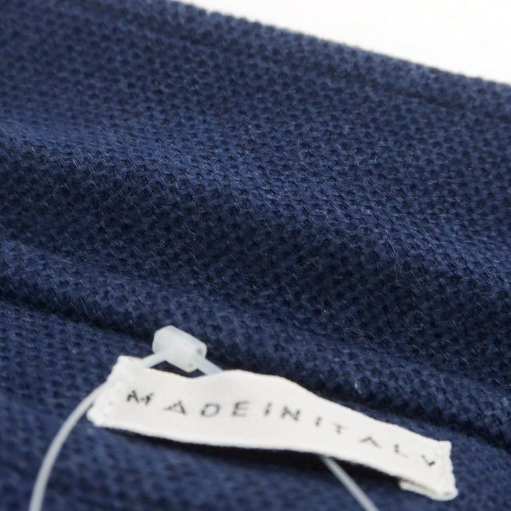 【中古】ギローバー GUY ROVER Brilla per il gusto別注 コットン鹿の子 ホリゾンタルカラー 長袖ポロシャツ ネイビー【 XS 】【 状態ランクB 】【 メンズ 】