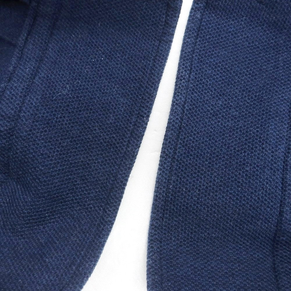 【中古】ギローバー GUY ROVER Brilla per il gusto別注 コットン鹿の子 ホリゾンタルカラー 長袖ポロシャツ ネイビー【 XS 】【 状態ランクB 】【 メンズ 】