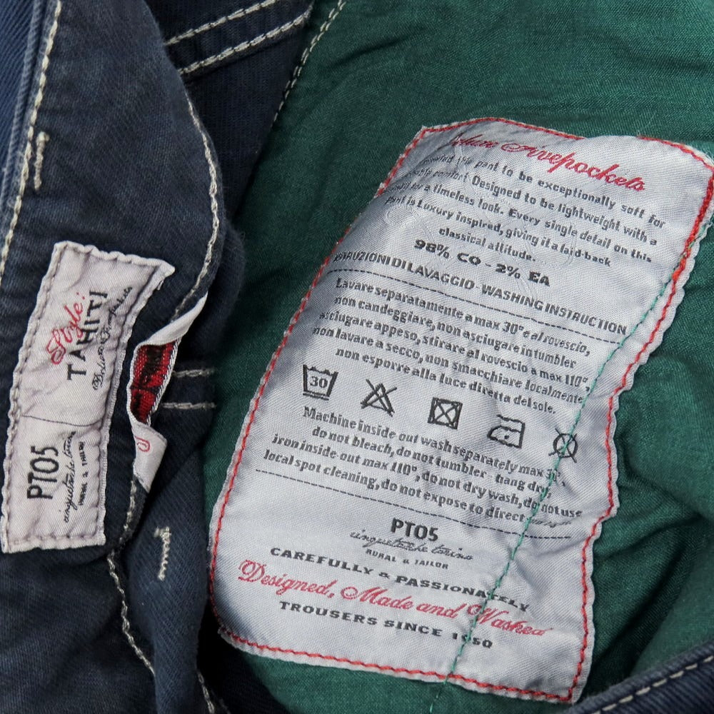 【中古】ピーティーゼロチンクエ PT05 TAHITI ストレッチ コットン 5ポケットパンツ ライトネイビー【 30 】【 状態ランクB 】【 メンズ 】