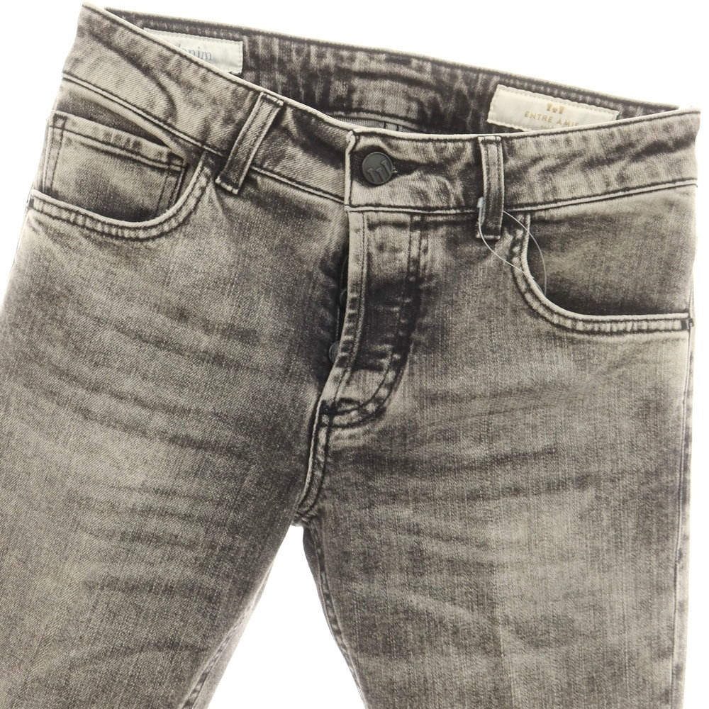 【中古】アントレアミ ENTRE AMIS ストレッチ コットン ジーンズ デニムパンツ ブラック【 サイズ28 】【 状態ランクB 】【 メンズ 】 [BPD]