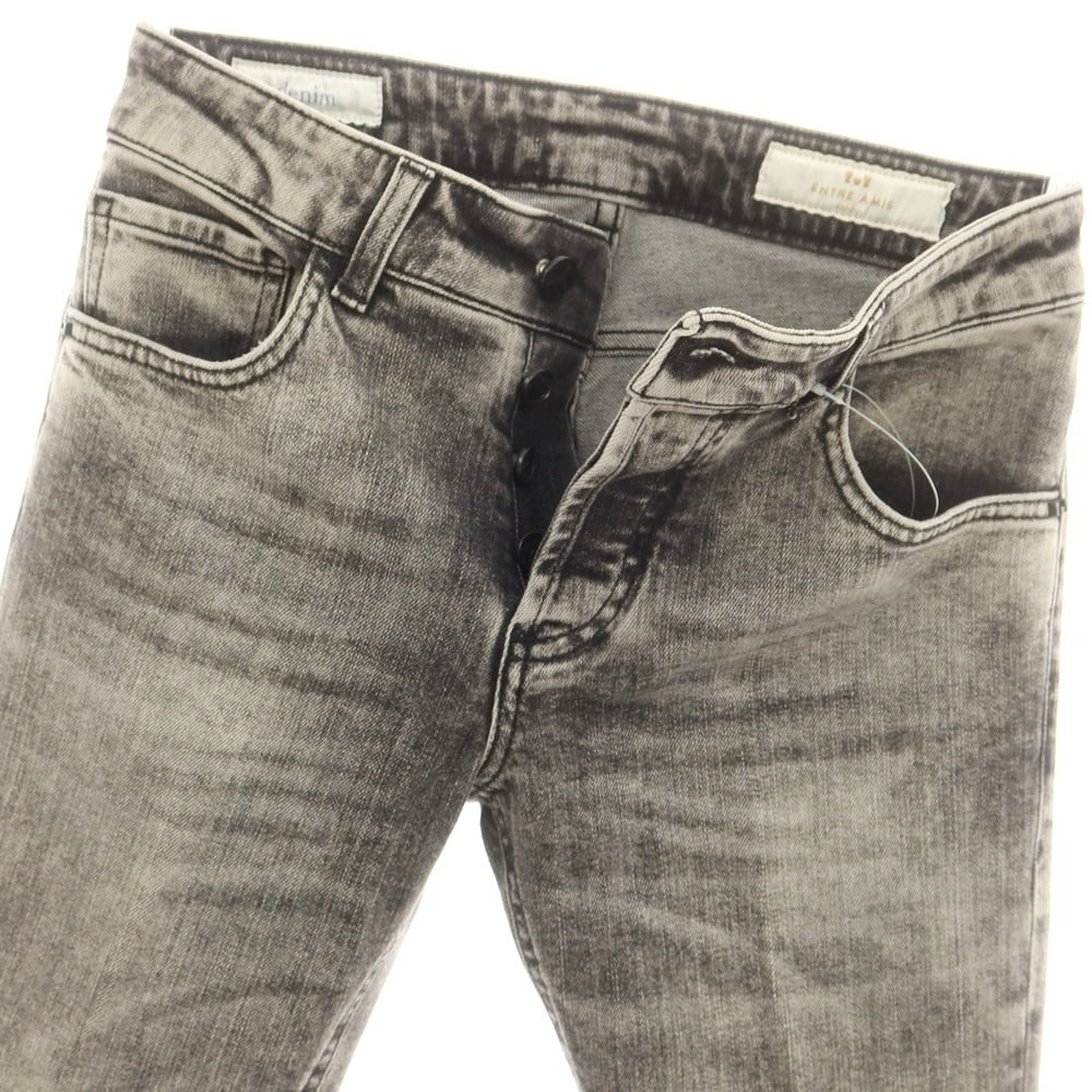 【中古】アントレアミ ENTRE AMIS ストレッチ コットン ジーンズ デニムパンツ ブラック【 サイズ28 】【 状態ランクB 】【 メンズ 】 [BPD]