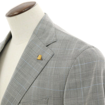 【新品】サルトリア ラトーレ SARTORIA LATORRE グレンチェック ストレッチウール 3つボタンスーツ グレー【 52 】【 状態ランクN 】【 メンズ 】