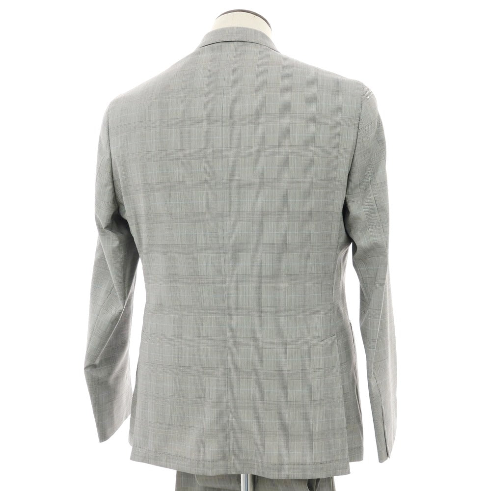 【新品】サルトリア ラトーレ SARTORIA LATORRE グレンチェック ストレッチウール 3つボタンスーツ グレー【サイズ52】【 状態ランクN 】【 メンズ 】[DPD]