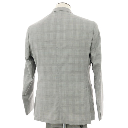 【新品】サルトリア ラトーレ SARTORIA LATORRE グレンチェック ストレッチウール 3つボタンスーツ グレー【 52 】【 状態ランクN 】【 メンズ 】