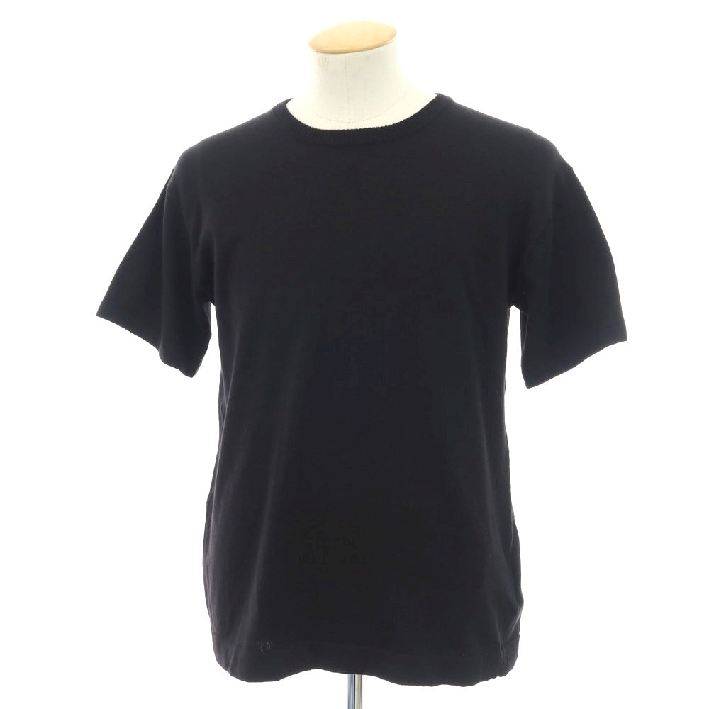 【新品】ヴィルーム V::loom ハイゲージ ポリエステルコットンカシミヤ クルーネック 半袖 プルオーバーニット ブラック【 M 】【 状態ランクN 】【 メンズ 】