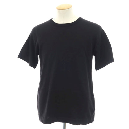 【新品】ヴィルーム V::loom ハイゲージ ポリエステルコットンカシミヤ クルーネック 半袖 プルオーバーニット ブラック【 M 】【 状態ランクN 】【 メンズ 】