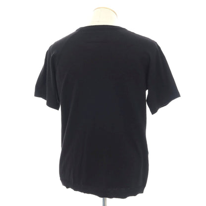 【新品】ヴィルーム V::loom ハイゲージ ポリエステルコットンカシミヤ クルーネック 半袖 プルオーバーニット ブラック【 M 】【 状態ランクN 】【 メンズ 】