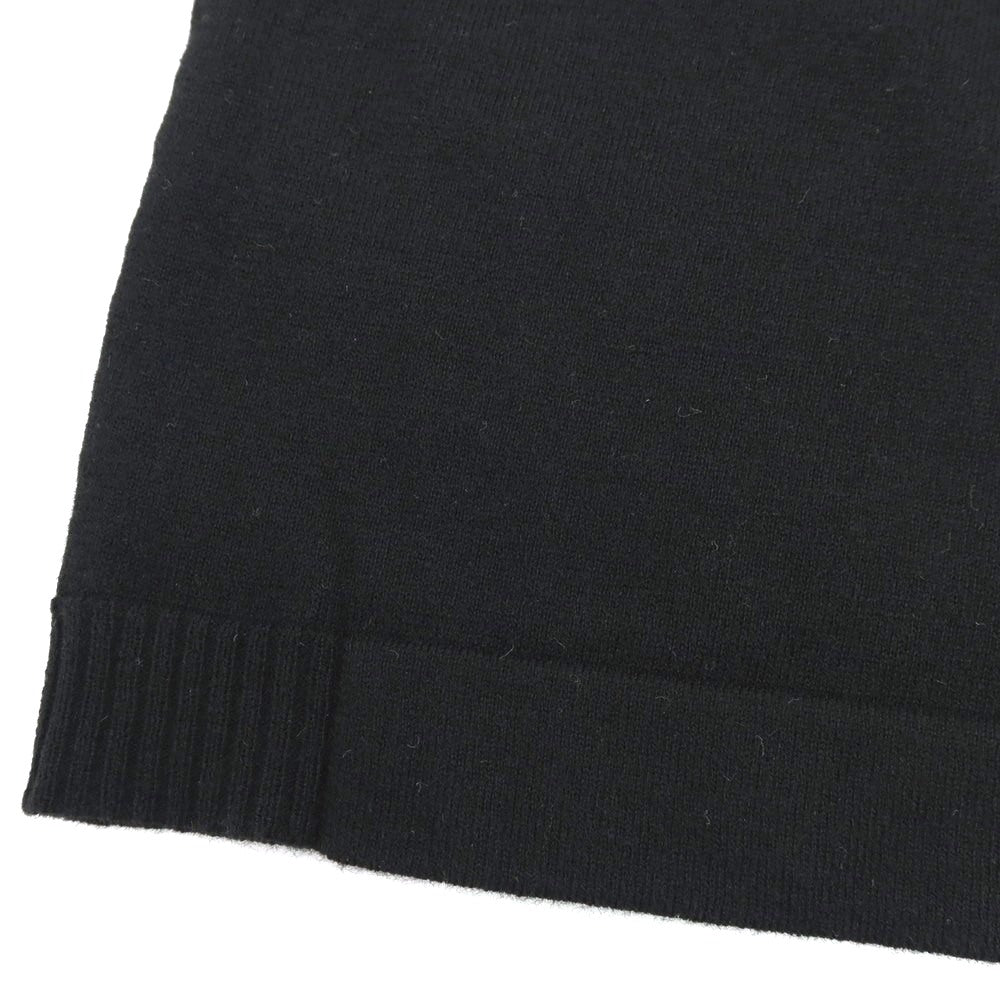 【新品】ヴィルーム V::loom ハイゲージ ポリエステルコットンカシミヤ クルーネック 半袖 プルオーバーニット ブラック【 M 】【 状態ランクN 】【 メンズ 】