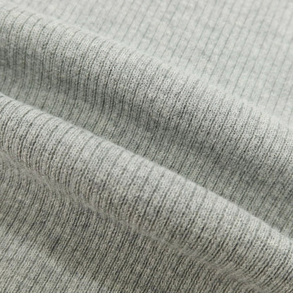 【新品】ヴィルーム V::loom ポリエステルコットンカシミヤ クルーネック 半袖 リブ プルオーバーニット グレー【 M 】【 状態ランクN 】【 メンズ 】