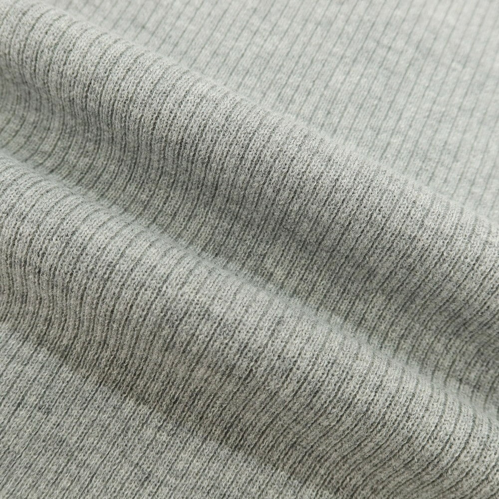 【新品】ヴィルーム V::loom ポリエステルコットンカシミヤ クルーネック 半袖 リブ プルオーバーニット グレー【 L 】【 状態ランクN 】【 メンズ 】