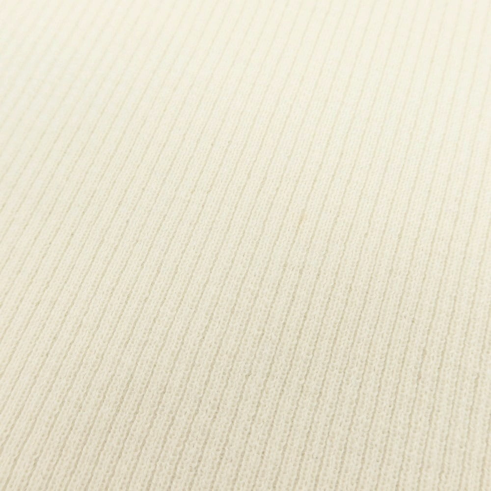 【新品アウトレット】ヴィルーム V::loom ポリエステルコットンカシミヤ クルーネック 半袖 リブ プルオーバーニット アイボリー【 サイズL 】【 状態ランクN- 】【 メンズ 】 [CPD]