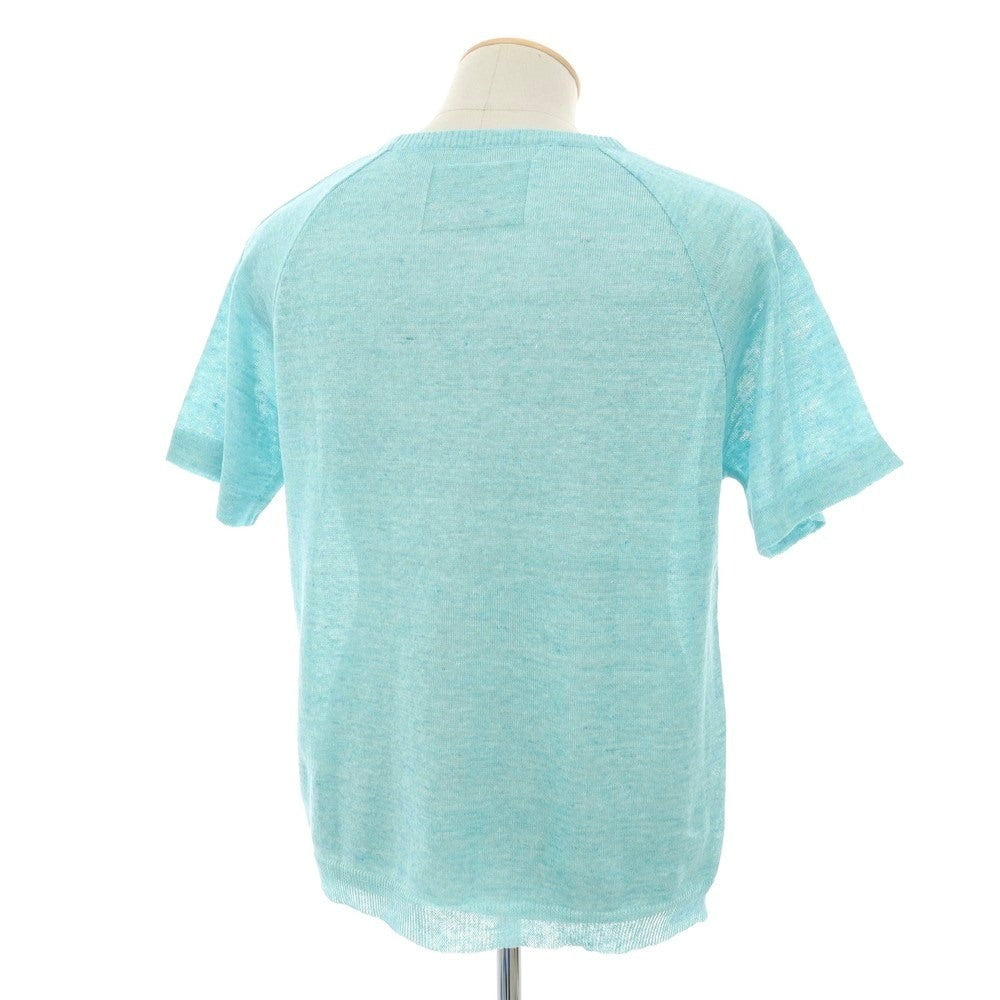 【新品】ヴィルーム V::loom リネン クルーネック 半袖 プルオーバーニット ライトブルー【 M 】【 状態ランクN 】【 メンズ 】