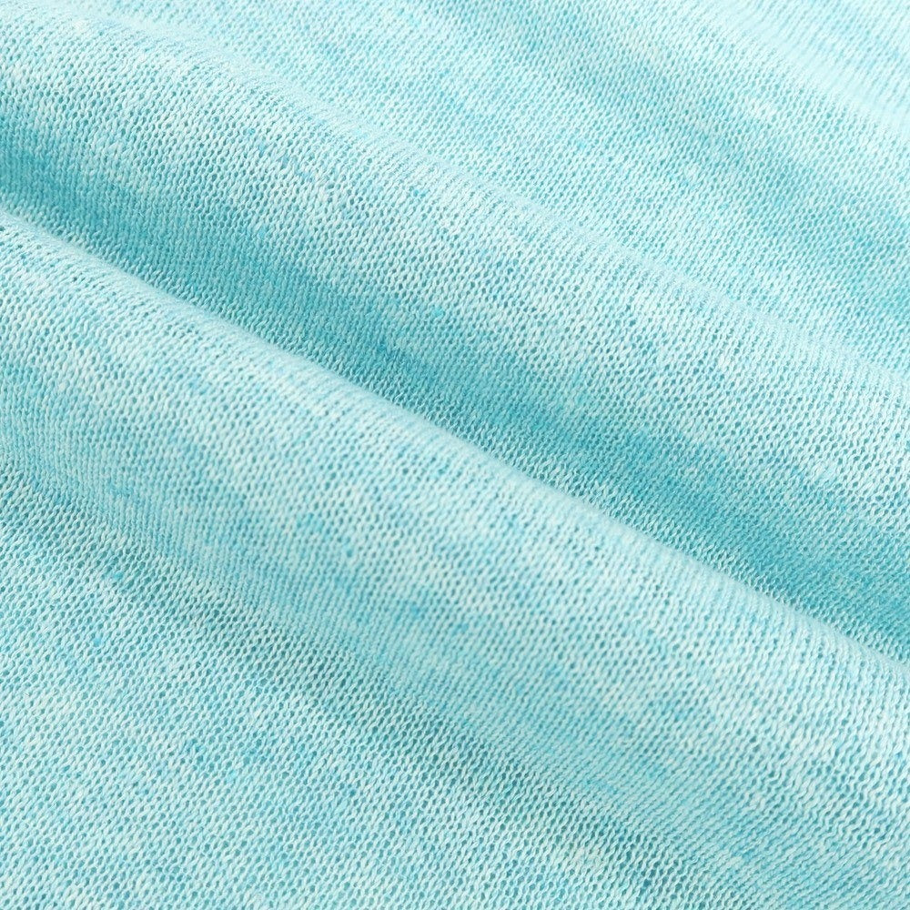 【新品】ヴィルーム V::loom リネン クルーネック 半袖 プルオーバーニット ライトブルー【 サイズM 】【 状態ランクN 】【 メンズ 】 [DPD]