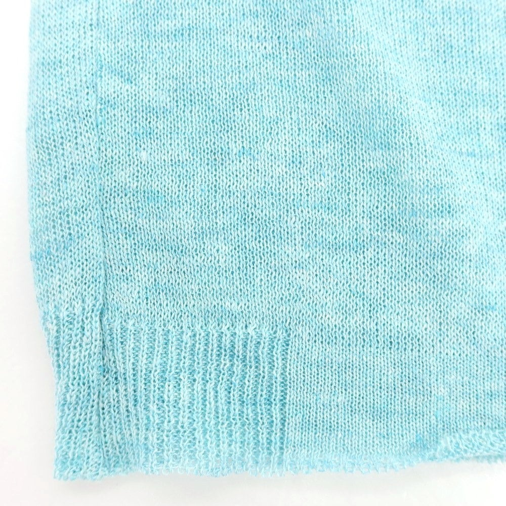 【新品】ヴィルーム V::loom リネン クルーネック 半袖 プルオーバーニット ライトブルー【 サイズM 】【 状態ランクN 】【 メンズ 】 [DPD]