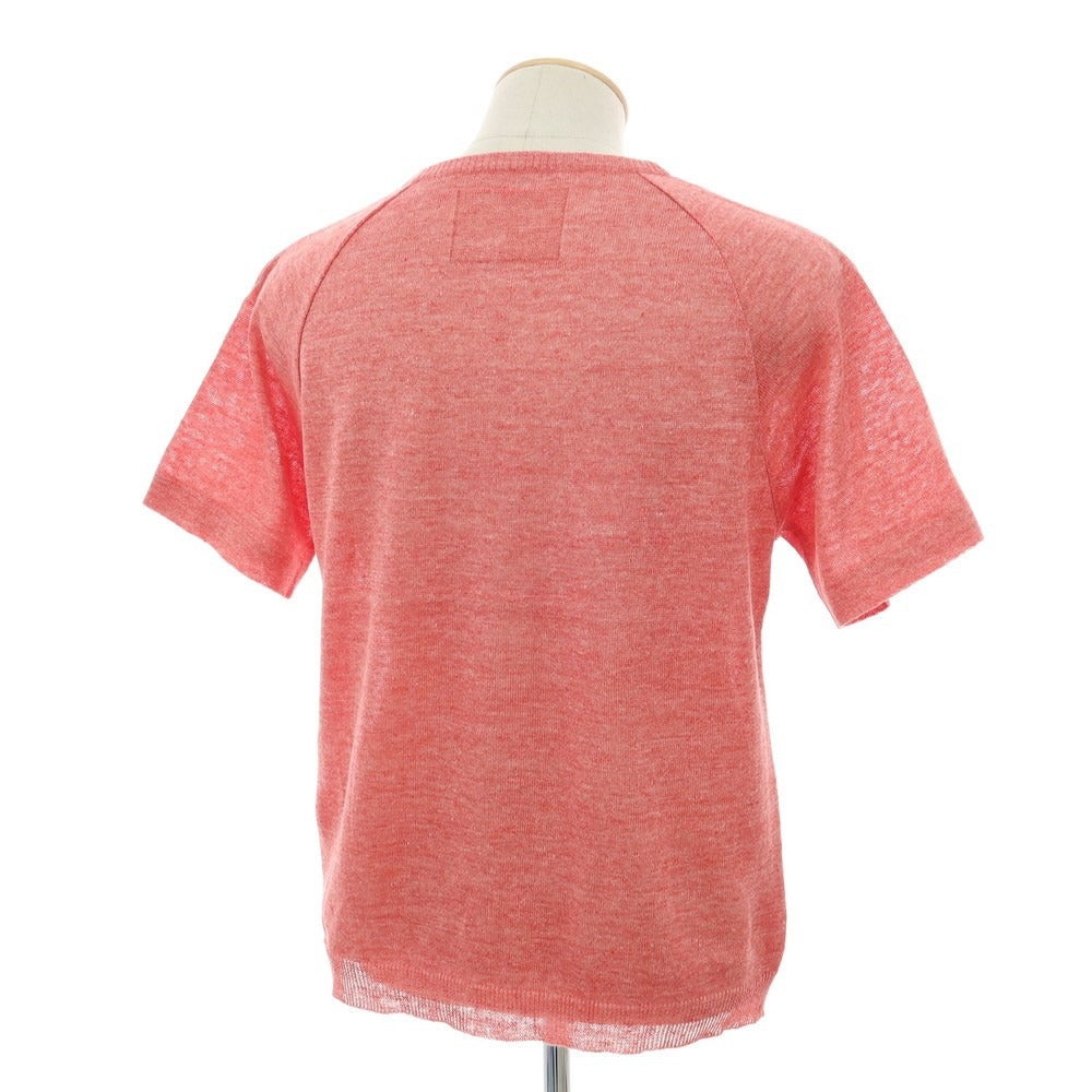 【新品】ヴィルーム V::loom リネン クルーネック 半袖 プルオーバーニット レッド【 M 】【 状態ランクN 】【 メンズ 】