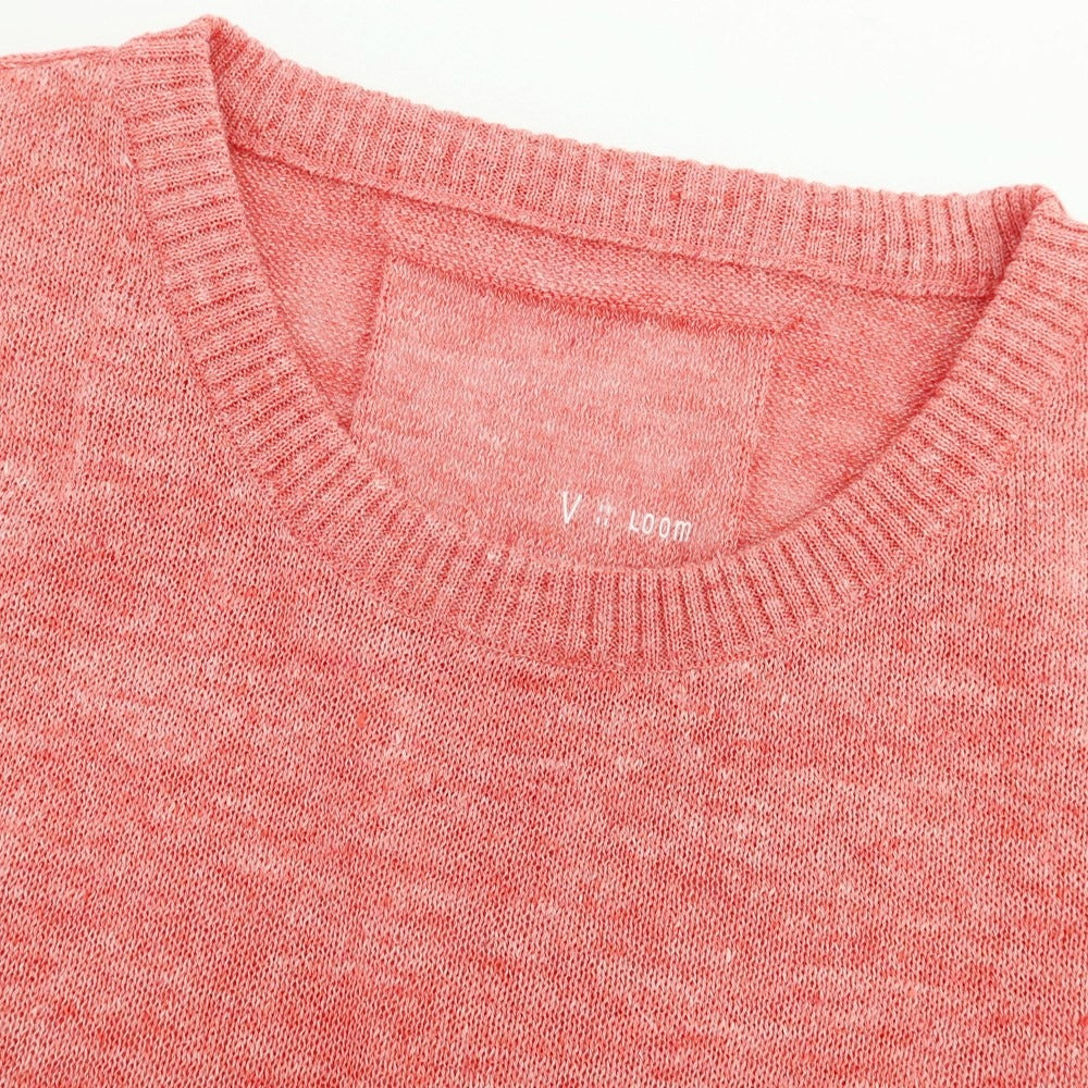 【新品】ヴィルーム V::loom リネン クルーネック 半袖 プルオーバーニット レッド【 M 】【 状態ランクN 】【 メンズ 】