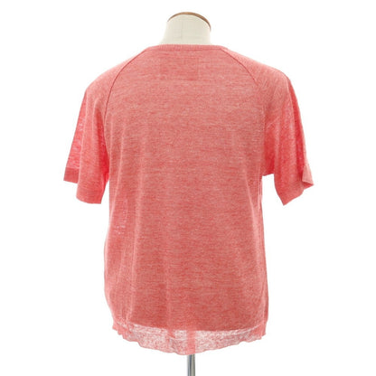 【新品】ヴィルーム V::loom リネン クルーネック 半袖 プルオーバーニット レッド【 L 】【 状態ランクN 】【 メンズ 】