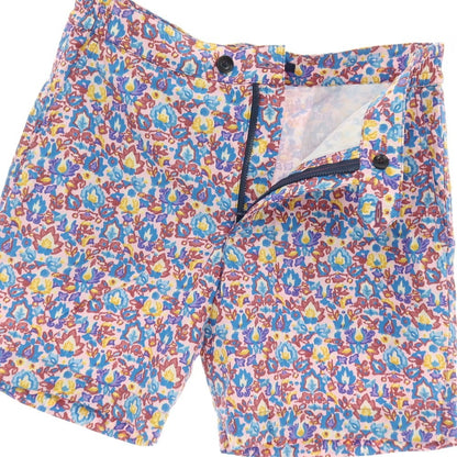 【新品】インコテックス INCOTEX mare ナイロン ボタニカル プリント スイムウェア 水着 ライトピンクxブルー【サイズ48】【 状態ランクN 】【 メンズ 】