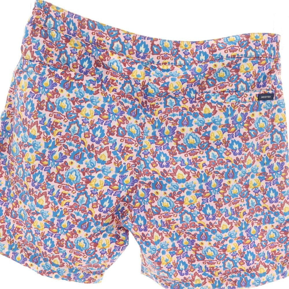 【新品】インコテックス INCOTEX mare ナイロン ボタニカル プリント スイムウェア 水着 ライトピンクxブルー【サイズ50】【 状態ランクN 】【 メンズ 】