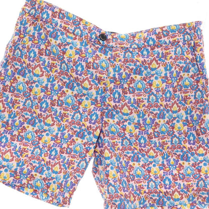 【新品】インコテックス INCOTEX mare ナイロン ボタニカル プリント スイムウェア 水着 ライトピンクxブルー【サイズ50】【 状態ランクN 】【 メンズ 】