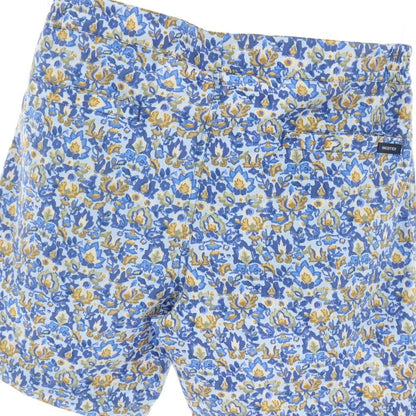 【新品】インコテックス INCOTEX mare ナイロン ボタニカル プリント スイムウェア 水着 ライトブルーxブルー【サイズ48】【 状態ランクN 】【 メンズ 】