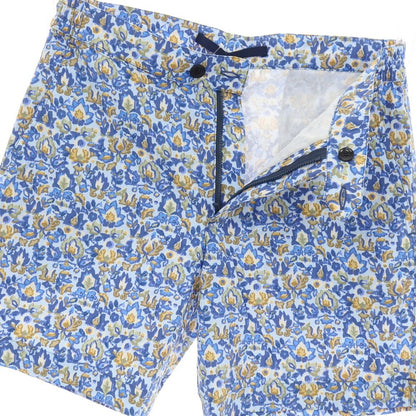 【新品】インコテックス INCOTEX mare ナイロン ボタニカル プリント スイムウェア 水着 ライトブルーxブルー【サイズ48】【 状態ランクN 】【 メンズ 】