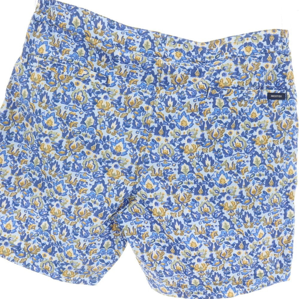 【新品】インコテックス INCOTEX mare ナイロン ボタニカル プリント スイムウェア 水着 ライトブルーxブルー【サイズ50】【 状態ランクN 】【 メンズ 】