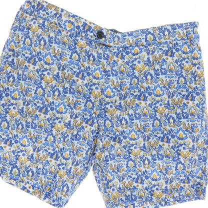 【新品】インコテックス INCOTEX mare ナイロン ボタニカル プリント スイムウェア 水着 ライトブルーxブルー【サイズ50】【 状態ランクN 】【 メンズ 】