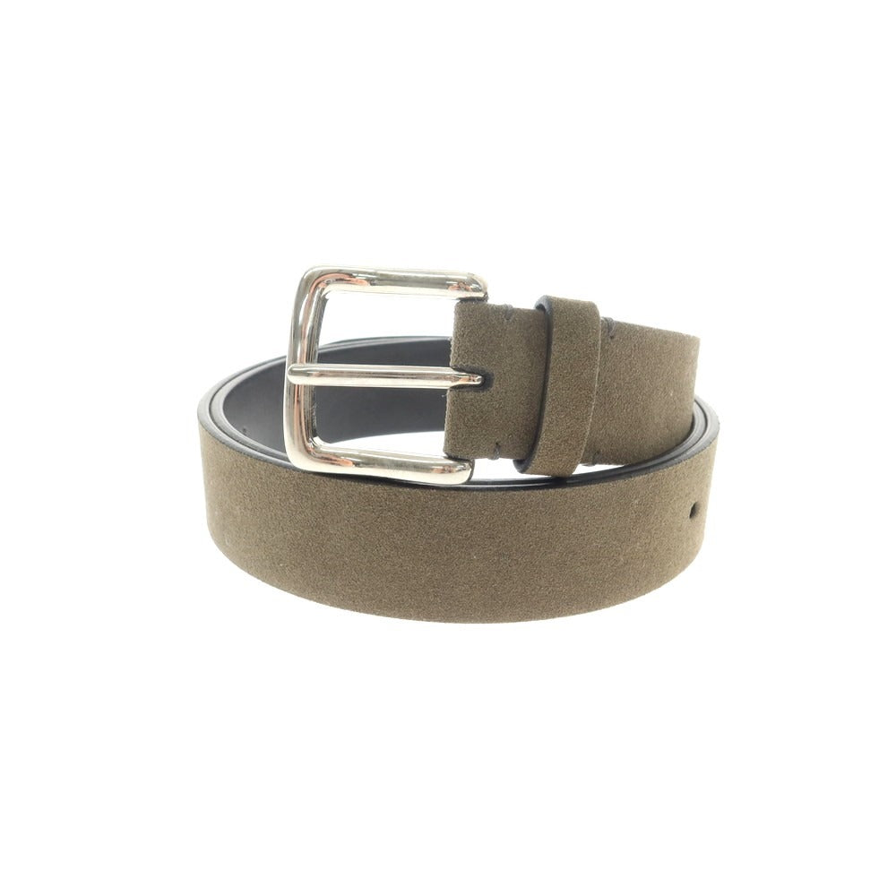 【新品アウトレット】スローウェア SLOWEAR スエードレザー ベルト オリーブ【 105 】【 状態ランクN- 】【 メンズ 】