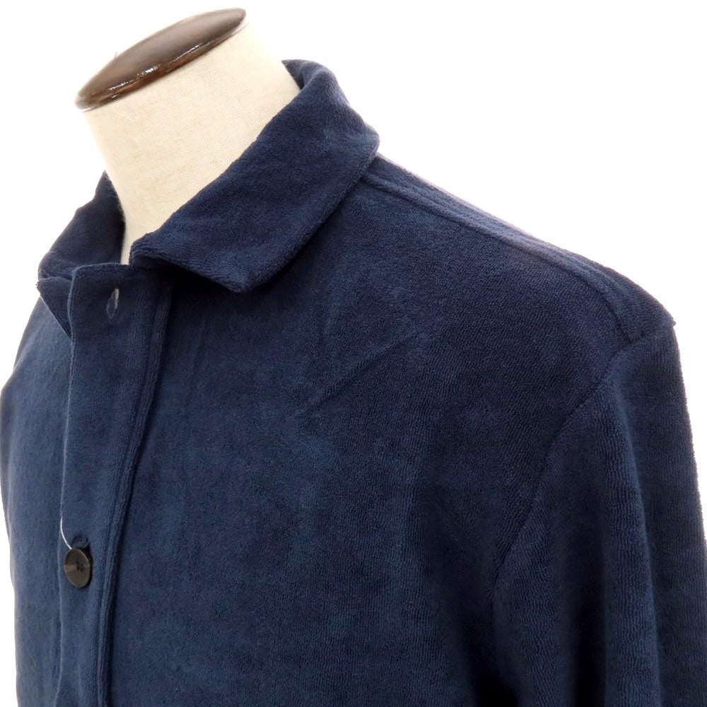 新品】ザノーネ ZANONE コットン パイル ブルゾン ネイビー【サイズL